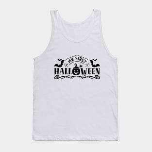 halloween design my first halloween text art Tank Top